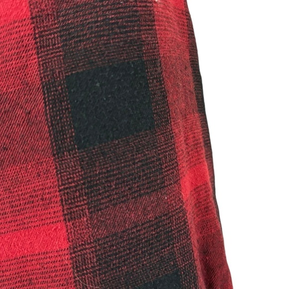 Redhead Shirt Jacket Shacket Men’s M Fleece Lined Red Buffalo Print Flannel Coat - Picture 9 of 15